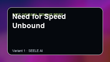 Need for Speed Unbound Game Customer Remake preview