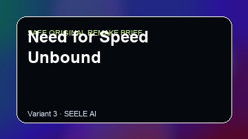 Need for Speed Unbound original game remake reference artwork 3