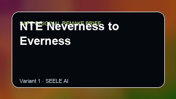 NTE Neverness to Everness Circuit Superstars DIY Game Maker preview