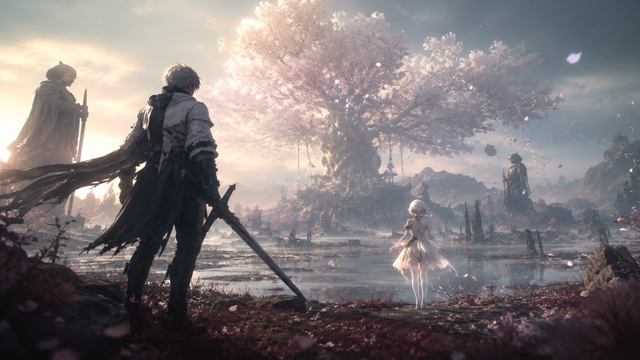 Oninaki original game remake reference artwork 1