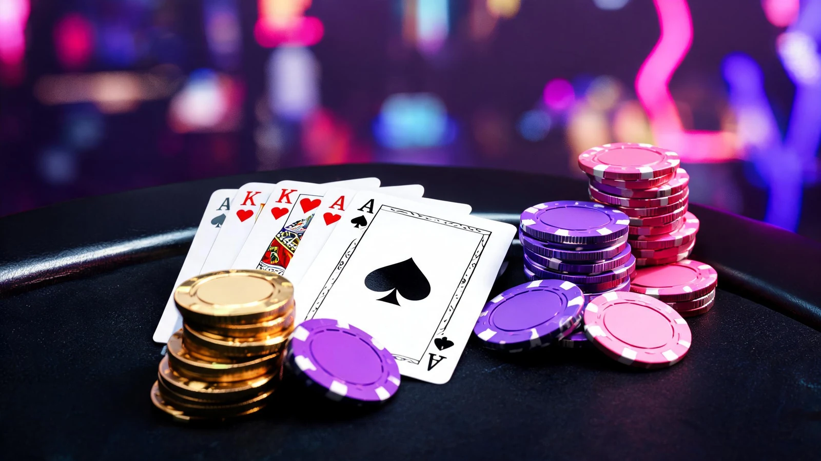 Close-up online casino/gaming graphics concept image with crisp subject focus