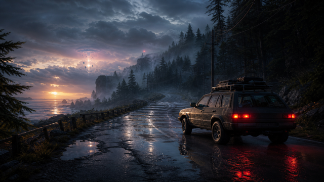 Pacific Drive Route original game remake reference artwork 3