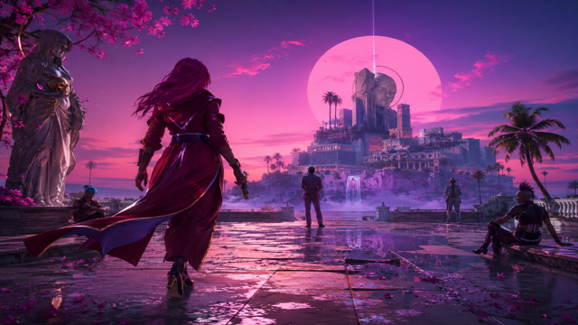 Paradise Killer original game remake reference artwork 1