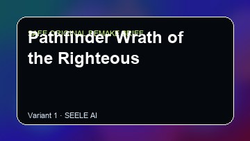 Pathfinder Wrath of the Righteous Game Customer Remake preview
