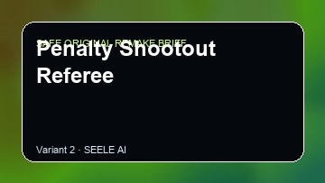 Penalty Shootout Referee original game remake reference artwork 2