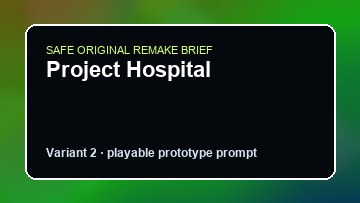 Project Hospital original project hospital custom game reference artwork 2