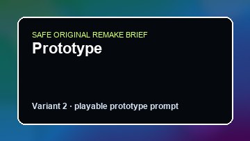 Prototype original prototype custom game reference artwork 2