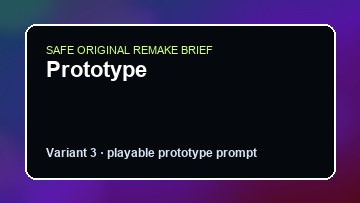 Prototype original prototype custom game reference artwork 3