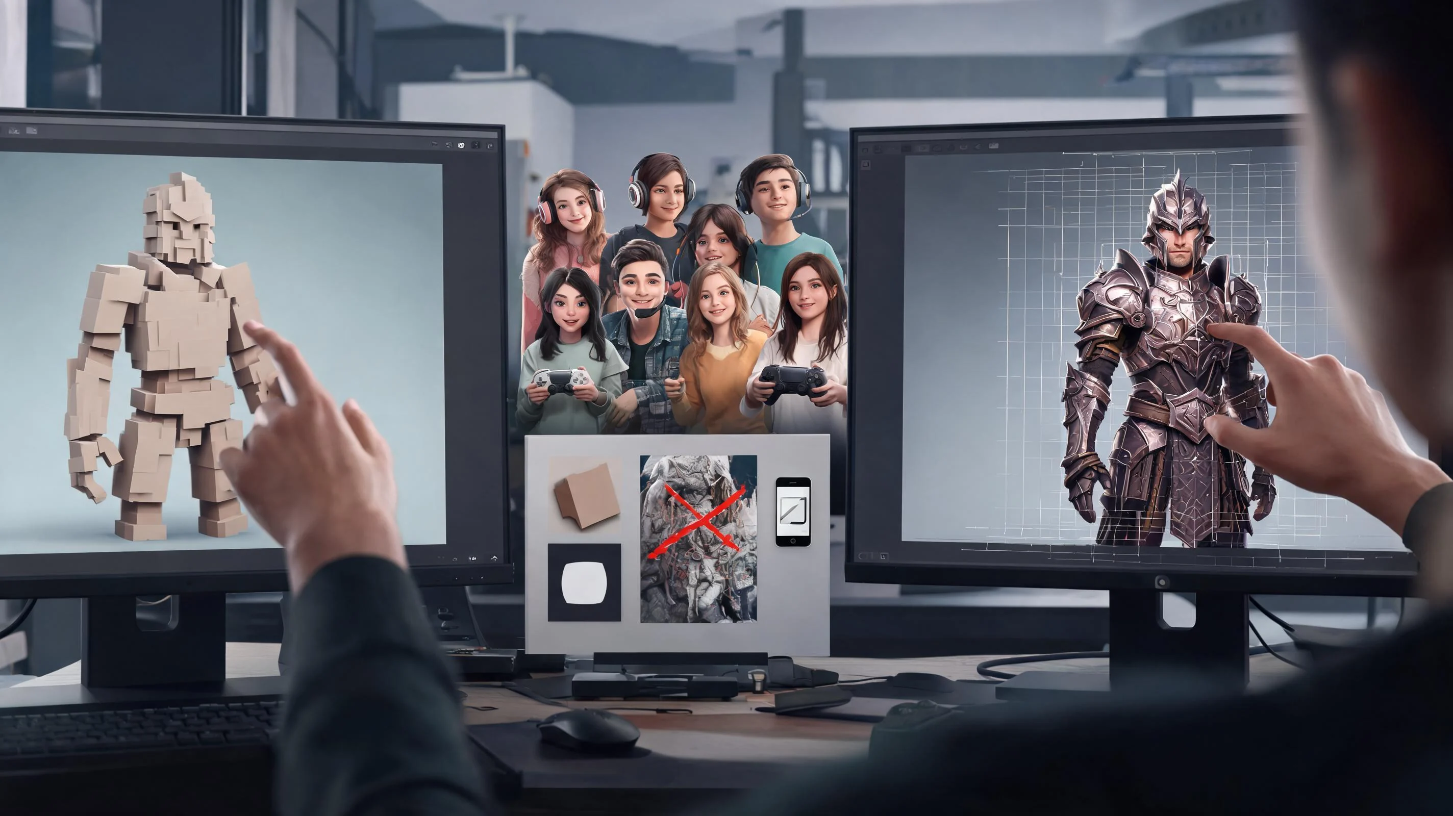 Criador de Personagens 3D com IA para Jogos — cover visual evidence