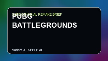 PUBG BATTLEGROUNDS original game remake reference artwork 3