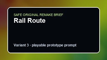 Rail Route original rail route custom game reference artwork 3