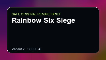 Rainbow Six Siege original game remake reference artwork 2