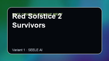 Red Solstice 2 Survivors original game remake reference artwork 1