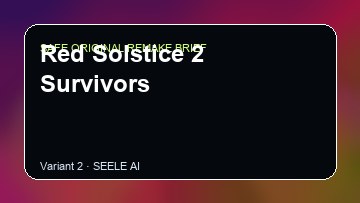 Red Solstice 2 Survivors original game remake reference artwork 2