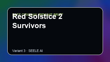 Red Solstice 2 Survivors original game remake reference artwork 3