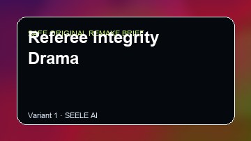 Referee Integrity Drama original game remake reference artwork 1