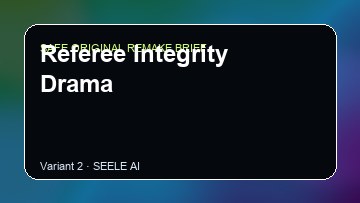 Referee Integrity Drama original game remake reference artwork 2
