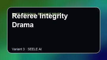 Referee Integrity Drama original game remake reference artwork 3