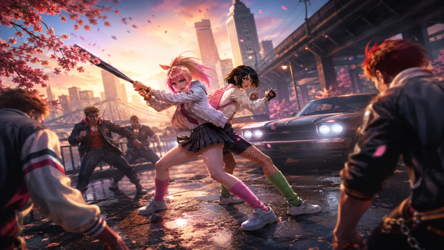 River City Girls original game remake reference artwork 2