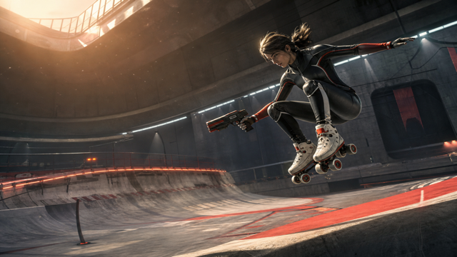 Rollerdrome original game remake reference artwork 3