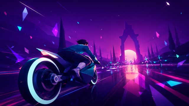 Sayonara Wild Hearts original game remake reference artwork 2