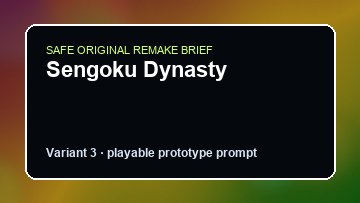 Sengoku Dynasty original sengoku dynasty diy game reference artwork 3