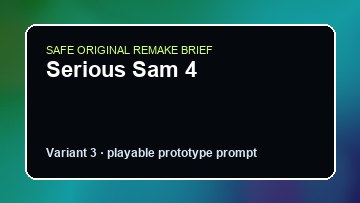 Serious Sam 4 original serious sam 4 custom game reference artwork 3