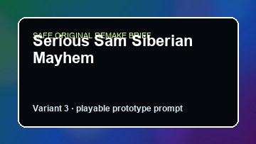 Serious Sam Siberian Mayhem original serious sam siberian mayhem custom game reference artwork 3