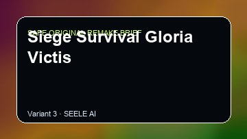Siege Survival Gloria Victis original game remake reference artwork 3