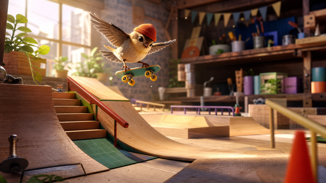 Skatebird original game remake reference artwork 2