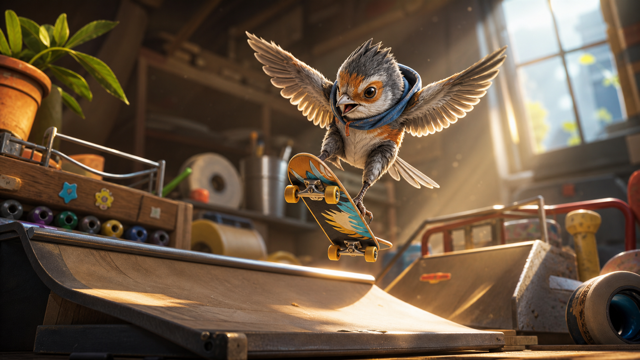 Skatebird original game remake reference artwork 3