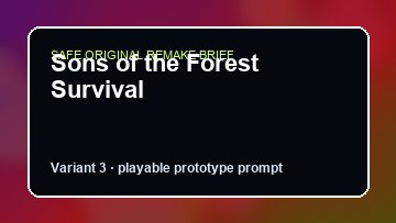 Sons of the Forest Survival original sons of the forest survival diy game reference artwork 3