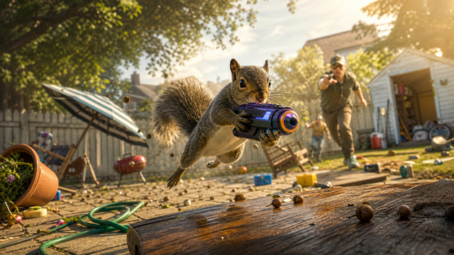 Squirrel with a Gun original game remake reference artwork 1