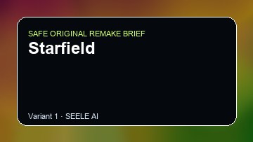 Starfield Game Customer Remake preview