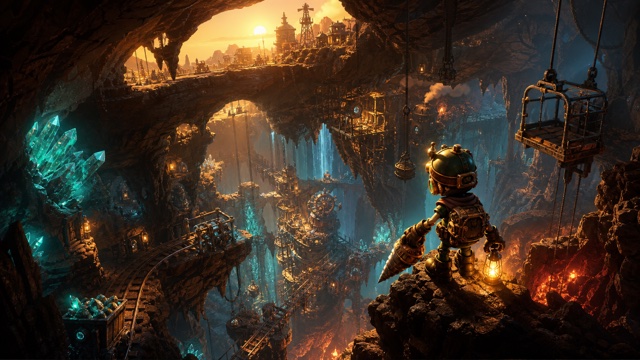 SteamWorld Dig 2 original game remake reference artwork 1