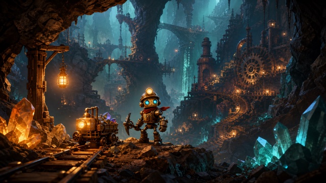 SteamWorld Dig 2 original game remake reference artwork 2