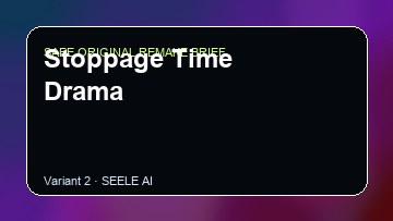 Stoppage Time Drama original game remake reference artwork 2