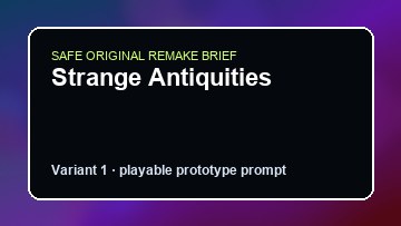 Strange Antiquities original strange antiquities custom game reference artwork 1