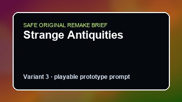 Strange Antiquities original strange antiquities custom game reference artwork 3