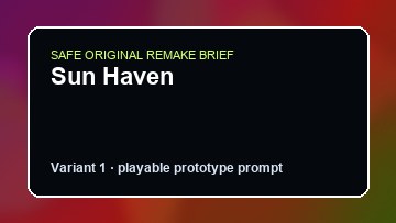 Sun Haven Jalopy Custom Game Builder preview