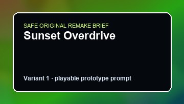 Sunset Overdrive original sunset overdrive custom game reference artwork 1