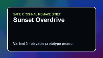 Sunset Overdrive original sunset overdrive custom game reference artwork 3