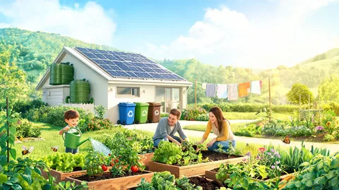 Create an eco-friendly home lifestyle visual