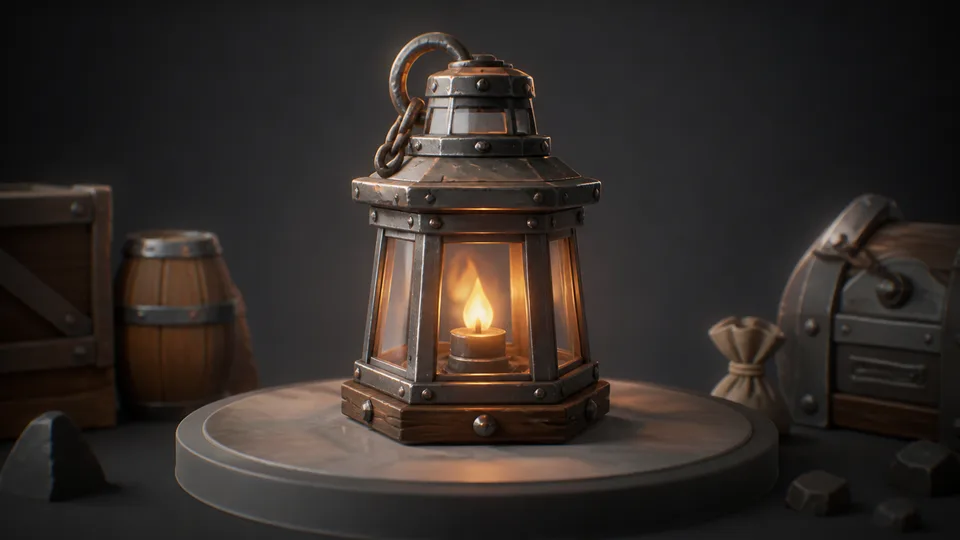 text to 3D prop generation visual showing lp feature 01