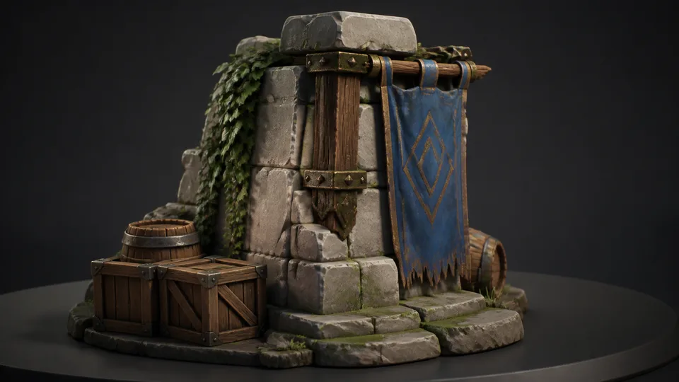 text to 3D prop generation visual showing lp feature 03