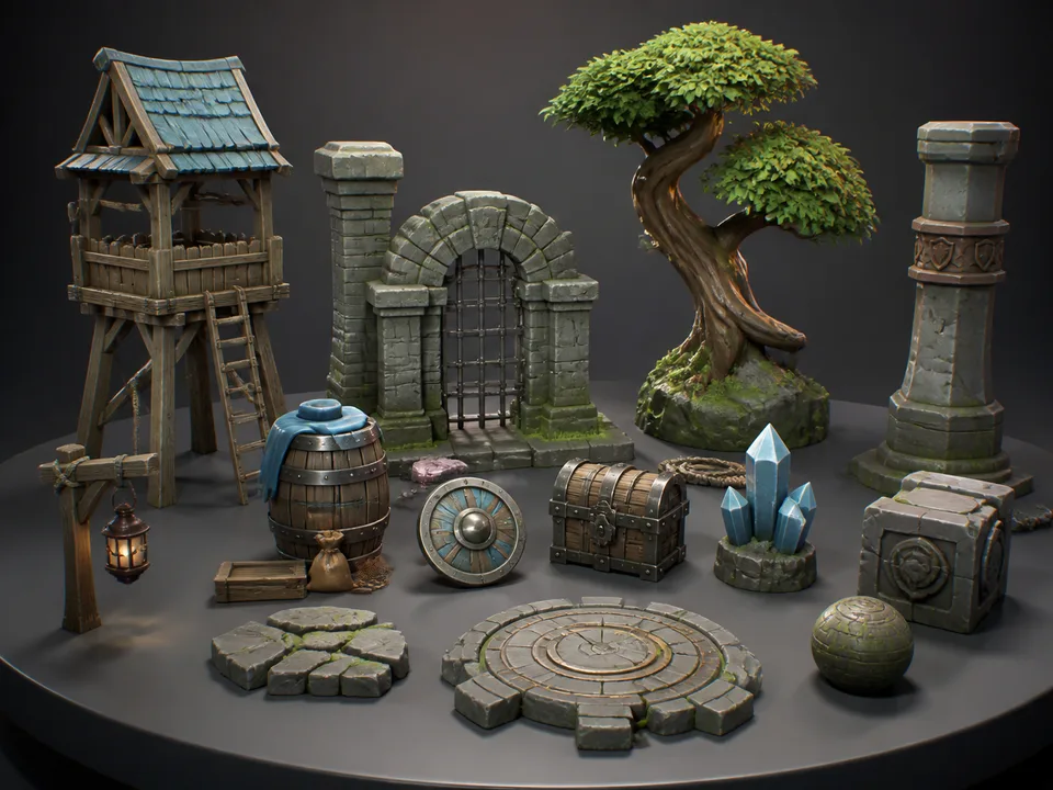 text to 3D prop generation visual showing lp hero 02