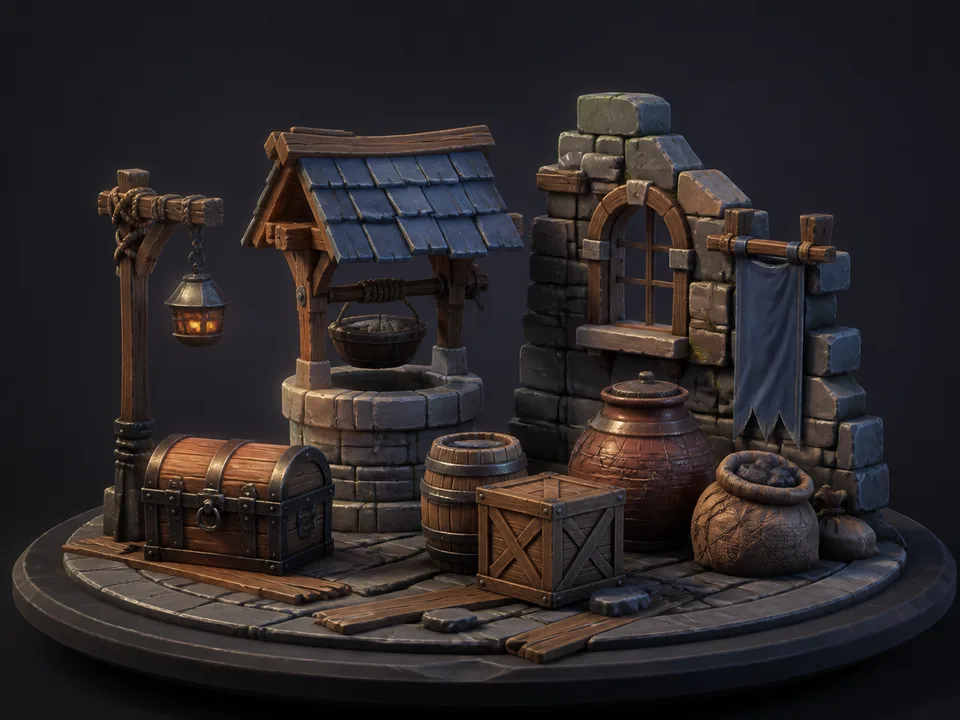 text to 3D prop generation visual showing lp hero 03