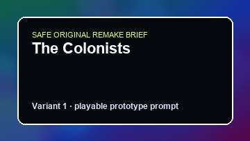 The Colonists original the colonists diy game reference artwork 1