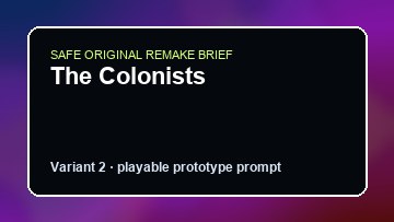 The Colonists original the colonists diy game reference artwork 2