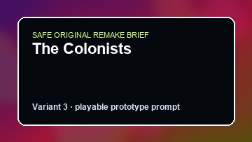 The Colonists original the colonists diy game reference artwork 3